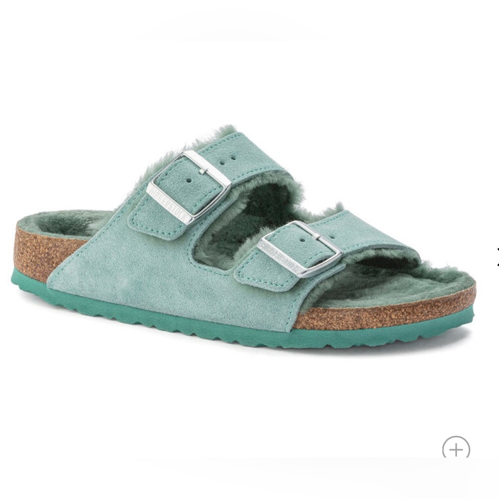 Birkenstock Blue Sandals with Adjustable Straps and Contoured Footbed